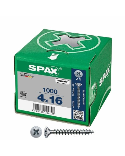 SPAX Wirox Z2 screws box 4.0 x 16 mm, flat head, 1000 pieces
